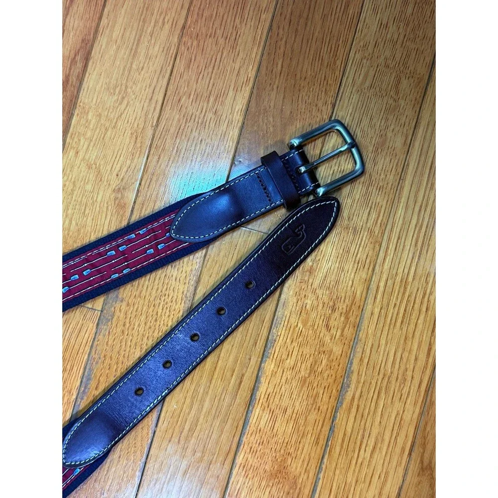 Vineyard‎ Vines Leather and Canvas Belt Size 34